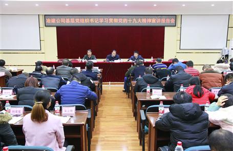 公司基層黨組織書(shū)記學(xué)習(xí)貫徹黨的十九大精神宣講報(bào)告會(huì)